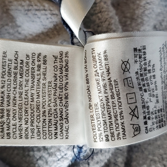 & Denim blue distressed DTWN hoodie sweatshirt 12-14 youth EUC - Picture 8 of 8